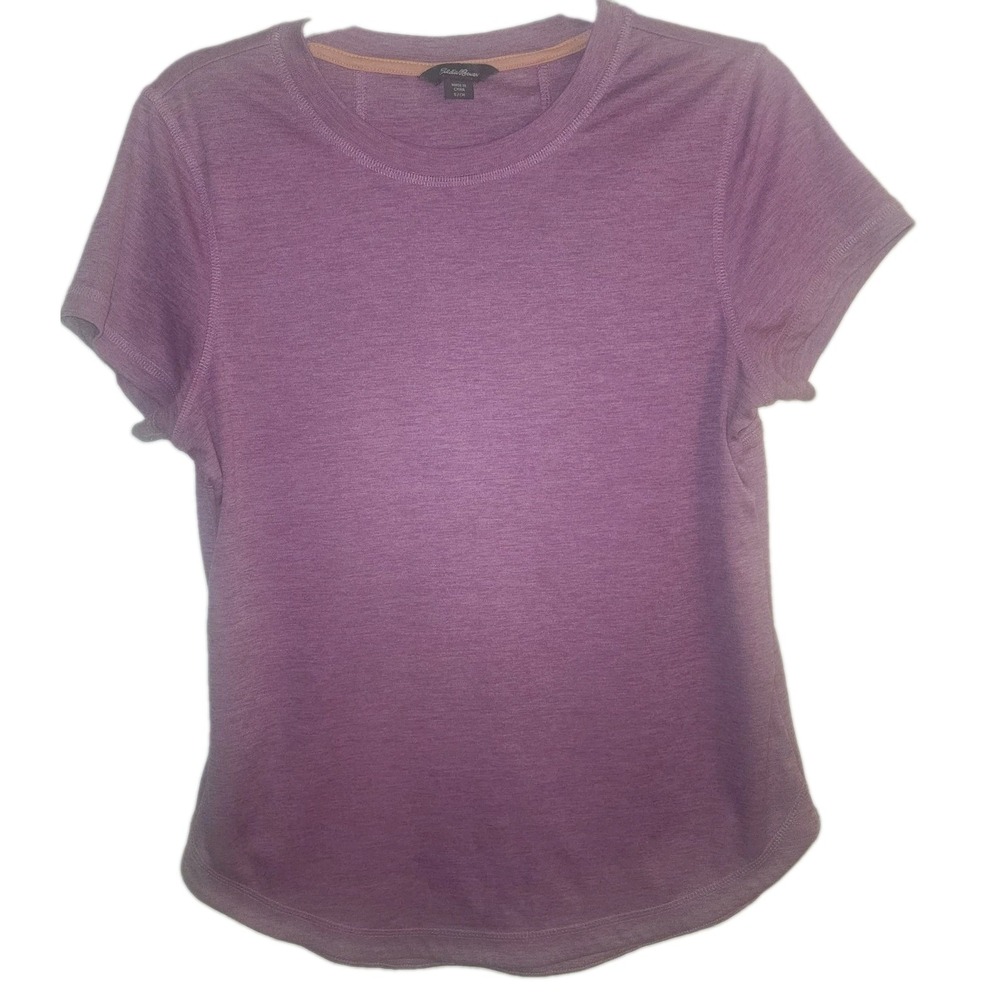 Eddie Bauer Womens Short Sleeve Athletic T-Shirt Plum Heather EB000205 Small